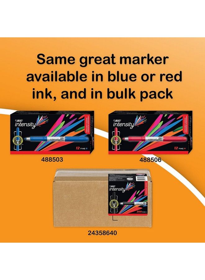 Bic Marking Permanent Markers Fine Point Tuxedo Black Dozen - Image 4