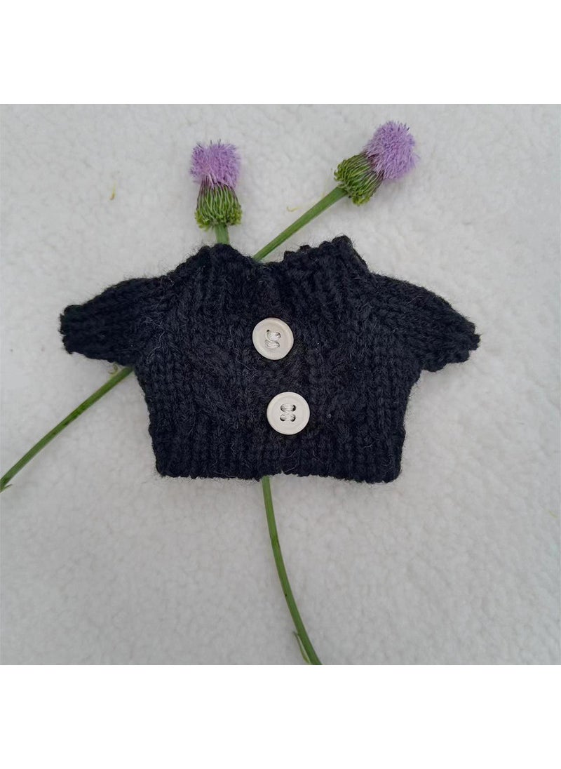 17cm Labubu Doll Knitted Sweater Pendant Black 