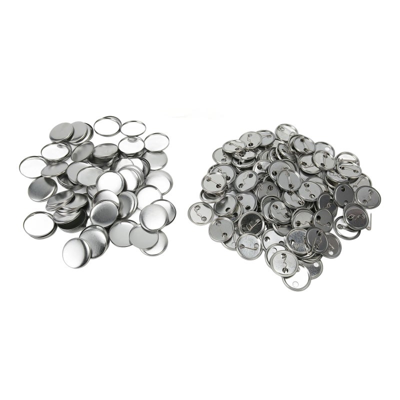 100 Sets Blank Button Badge Parts Set Round Shape Rust Prevention Easy Print Button Pin Badge Kit for Button Making Machine 32mm/1.3in - Image 5