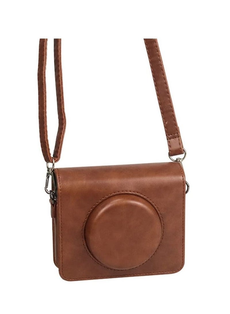 Retro PU Leather Camera Bag for Kodak C300R Portable Protection Case with Vintage Removable Shoulder Strap for Mini Shot 3 - Image 4