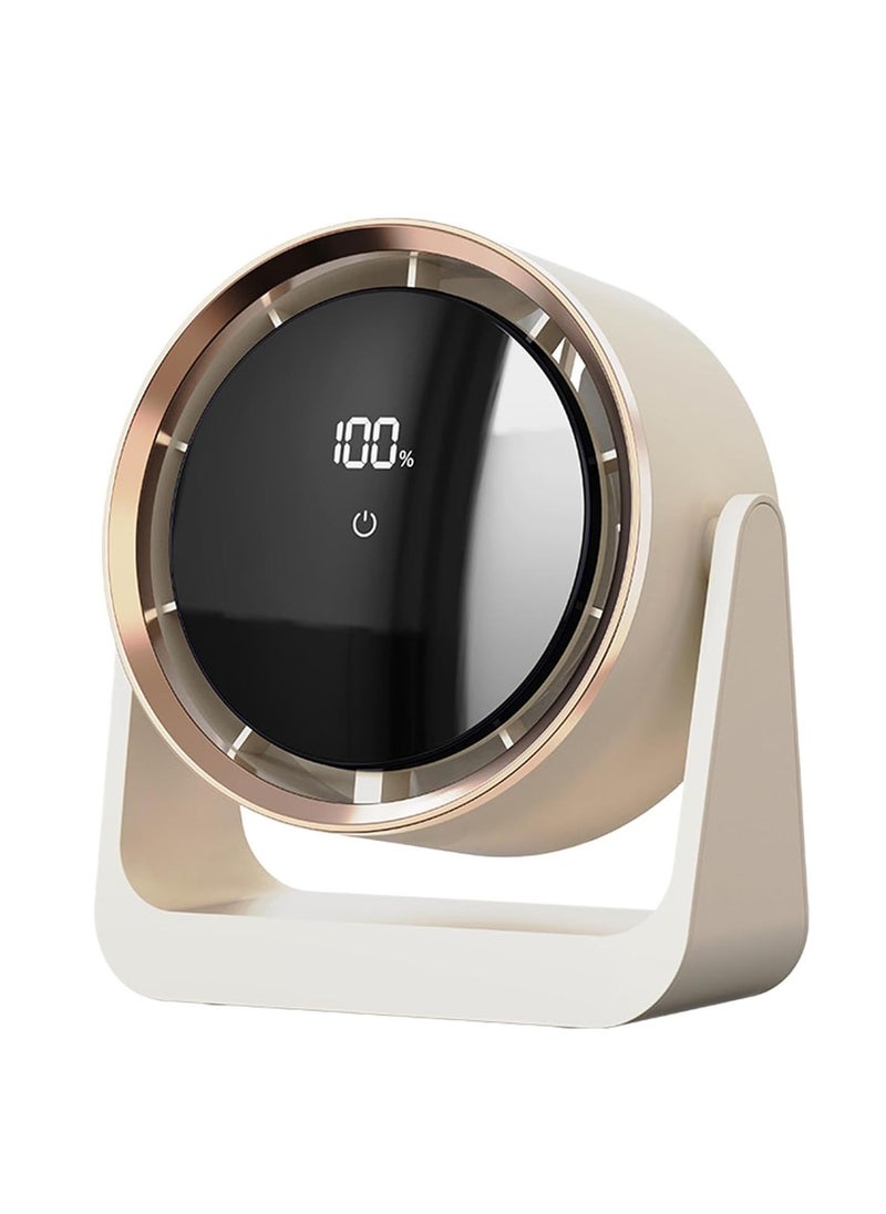 Joshberg Desktop Fan,Small Indoor Air Circulation Table Fan with Digital Display 90° Angle and 5-Speed Adjustable Wind, Night Light, Mini Fan 4000mAh Wall Mountable Portable USB Fan for Travel Bedroom Kitchen Desktop Camping,Bedroom,Study  - Image 1