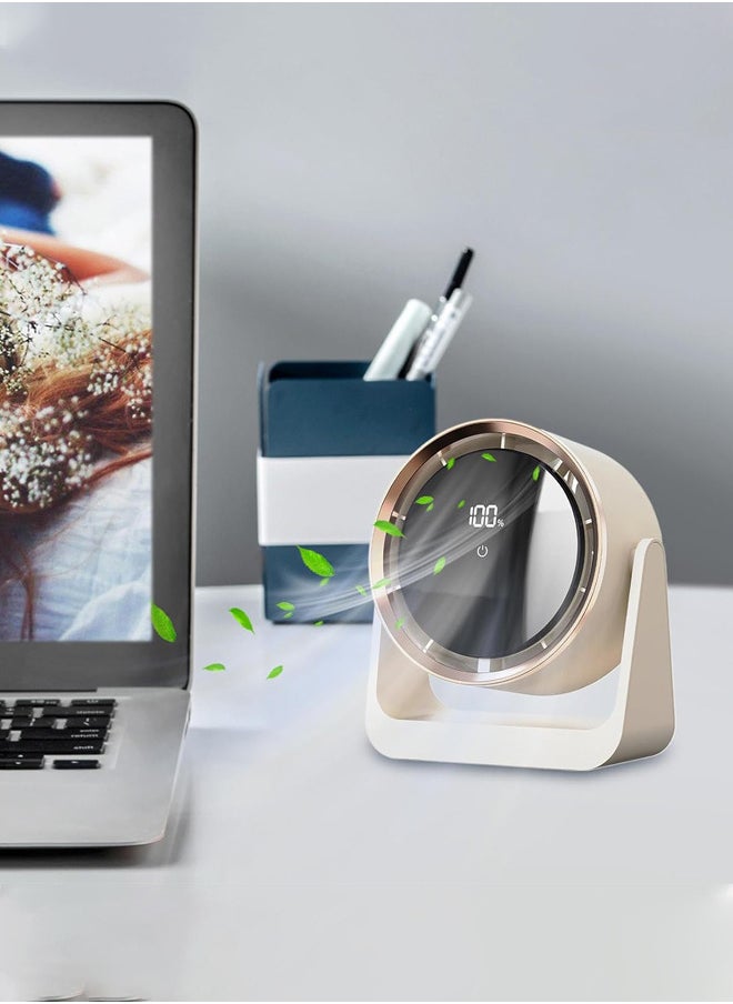 Joshberg Desktop Fan,Small Indoor Air Circulation Table Fan with Digital Display 90° Angle and 5-Speed Adjustable Wind, Night Light, Mini Fan 4000mAh Wall Mountable Portable USB Fan for Travel Bedroom Kitchen Desktop Camping,Bedroom,Study  - Image 4