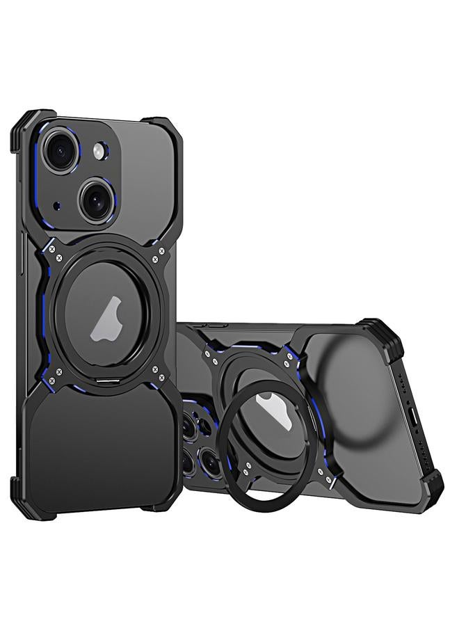 اس-توب جراب هاتف معدني بدون حواف مزود بذراع ميكانيكية لهاتف iPhone 13 مع حامل MagSafe - Image 1