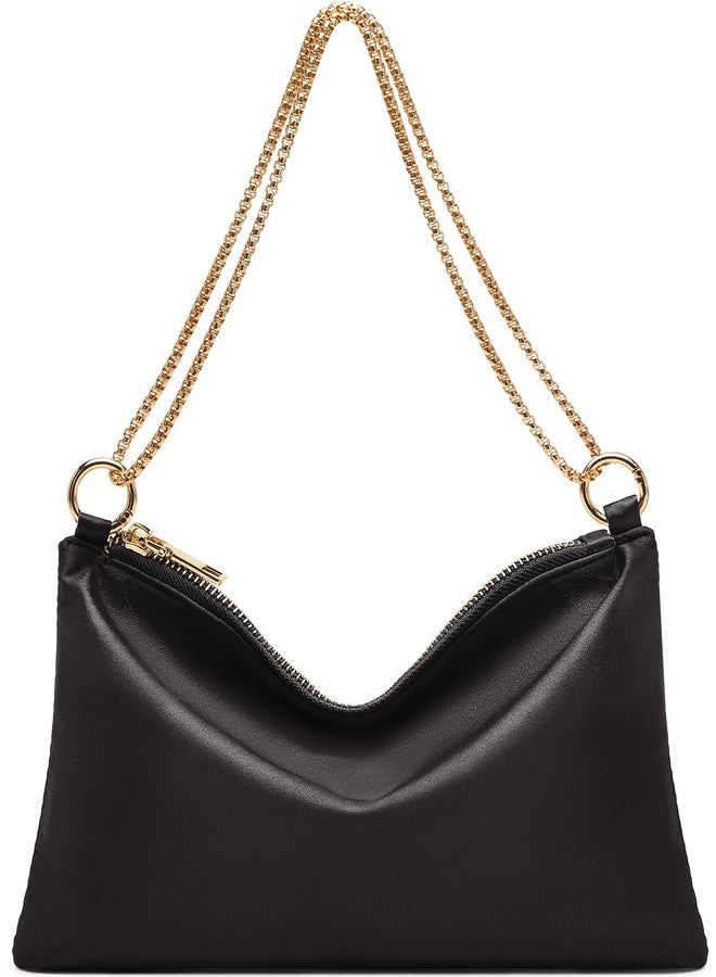 oscaurt Women's Evening Handbag Satin Shoulder Bag Purse for Prom Engagement Cocktail Party Wedding - Image 1