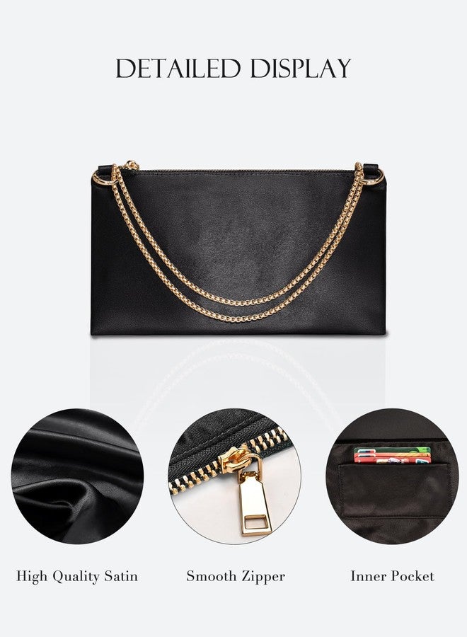 oscaurt Women's Evening Handbag Satin Shoulder Bag Purse for Prom Engagement Cocktail Party Wedding - Image 3