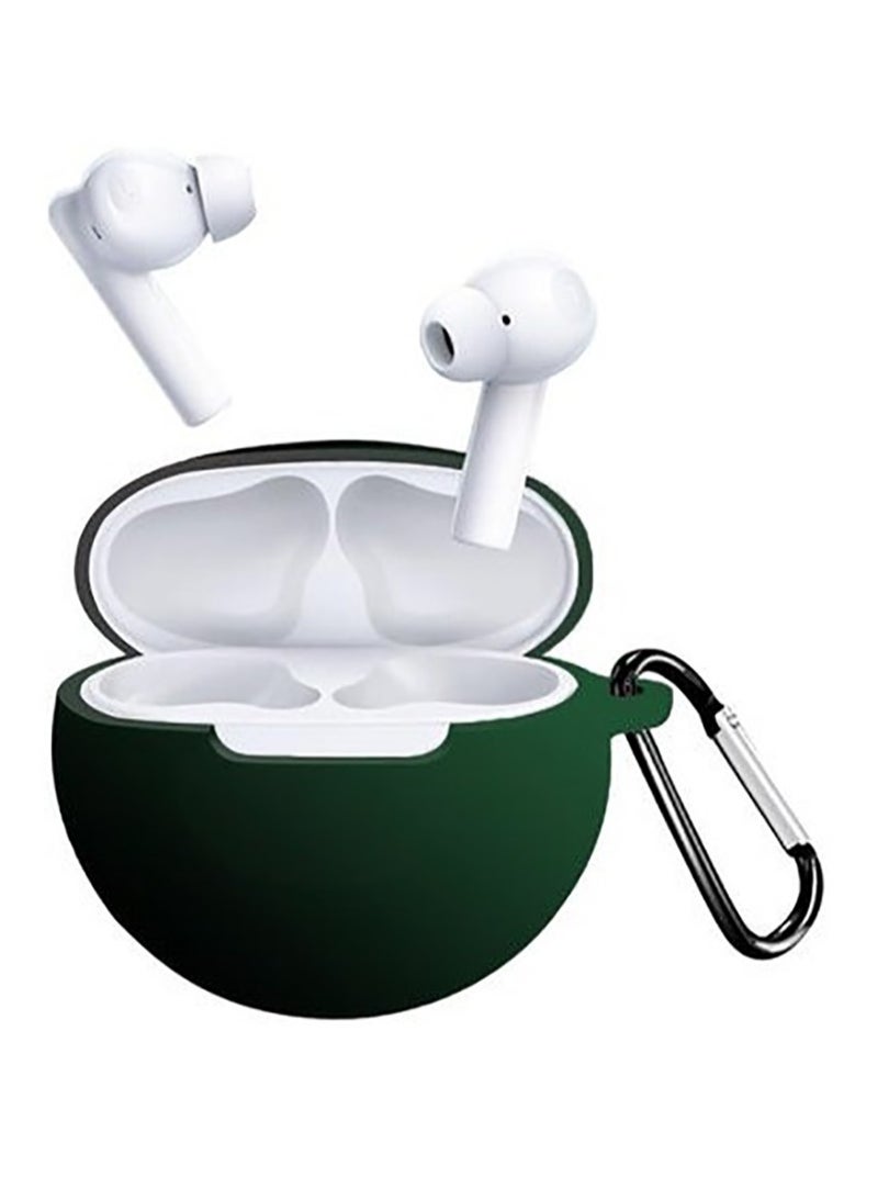 Silicone  Protective  Case for Oppo Enco Buds2 Earphones with Keychain Cover (Green) - Image 1