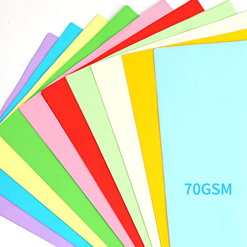 Colored Copy Paper: 100 Sheets 210*297mm Smooth Jam-Free - High Quality Thick Colored Paper for Printers Copiers Paper Folding Activities - Image 5