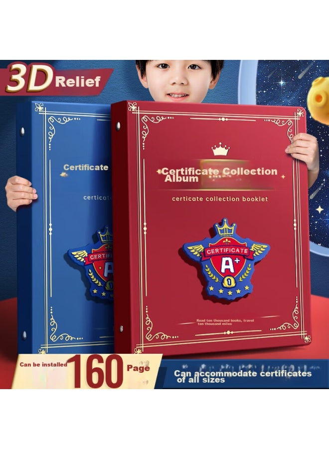 A3 Certificate Collection Album For Boys And Girls, A4 Honor Certificate Album, Storage Organizer, Elementary School Student File Folder, Children's Photo Album, Collection Bag, Storage Box For Works, Wall-mountable Album - Image 1
