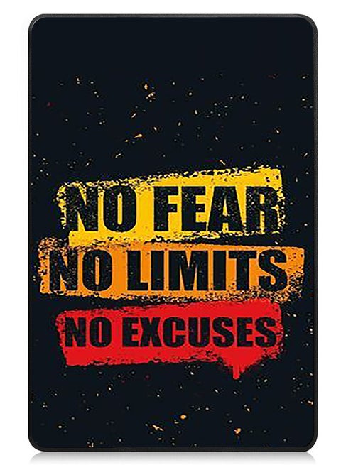 Protective Flip Case For Apple iPad Pro 13 (2024) With Trifold Stand Auto Wake Sleep Shockproof Cover No Fear No Limits