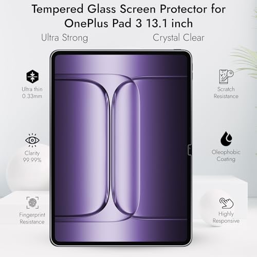 Robustrion Tempered Glass for OnePlus Pad 3 13.2 inch Screen Protector Guard for OnePlus Pad 3 13.2 inch Tablet - 1 Pack - Image 3