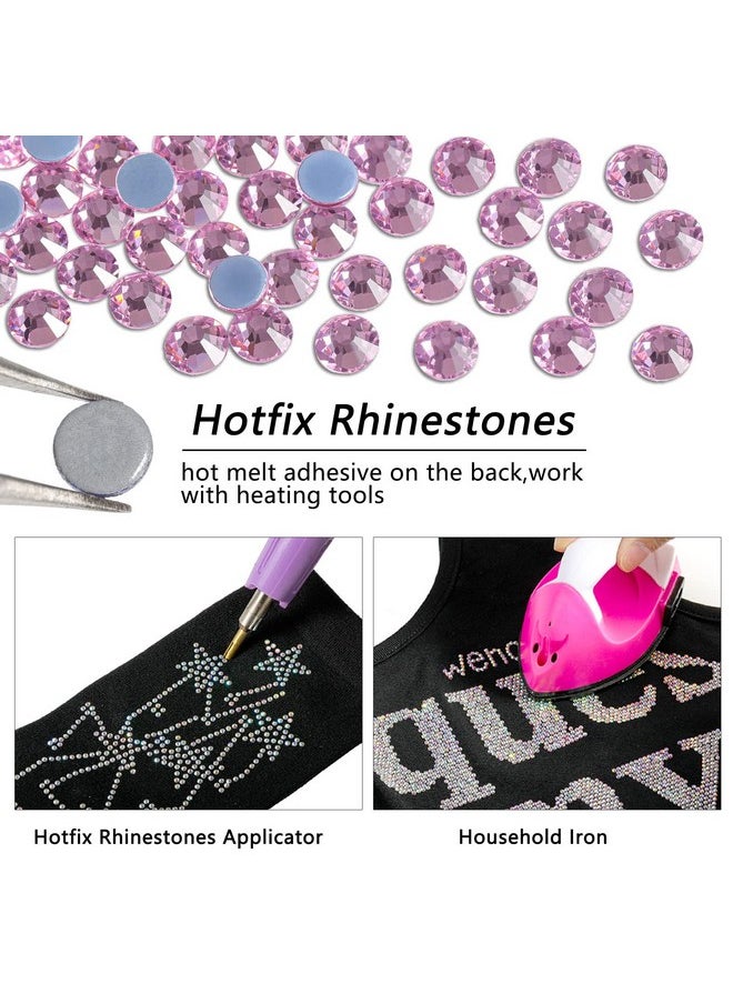 BEADSLAND - Hotfix Rhinestones Bulk 14400Pcs Pink Hot Fix Rhinestones For Crafts Clothes Diy Decoration Light Rose/Light Pink Ss10 2.7 2.9Mm - Image 1