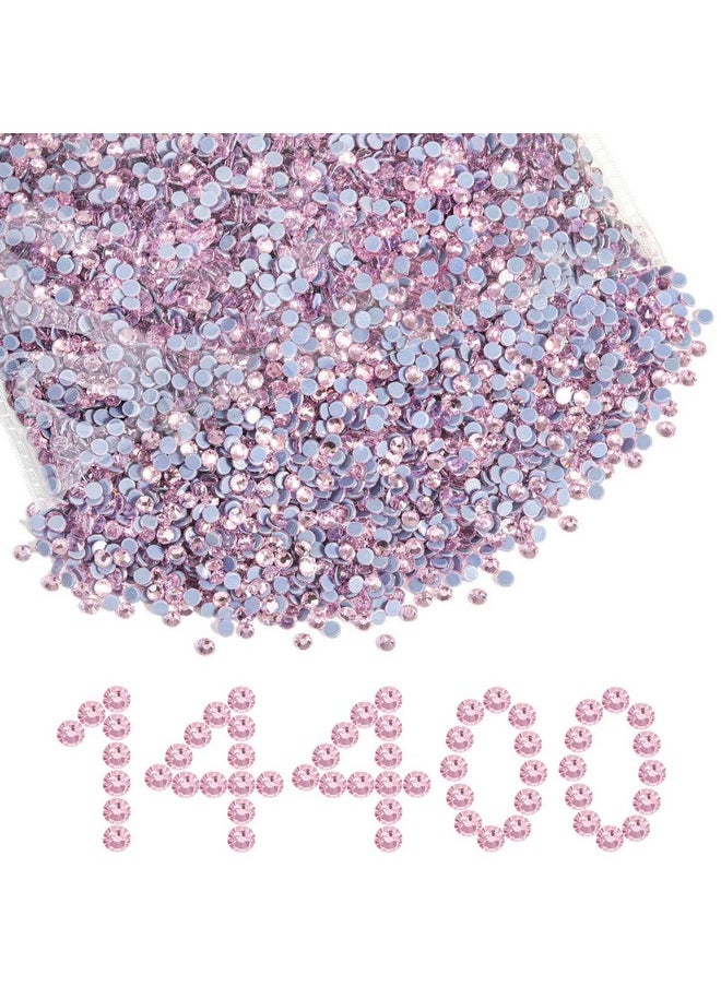 BEADSLAND - Hotfix Rhinestones Bulk 14400Pcs Pink Hot Fix Rhinestones For Crafts Clothes Diy Decoration Light Rose/Light Pink Ss10 2.7 2.9Mm - Image 1