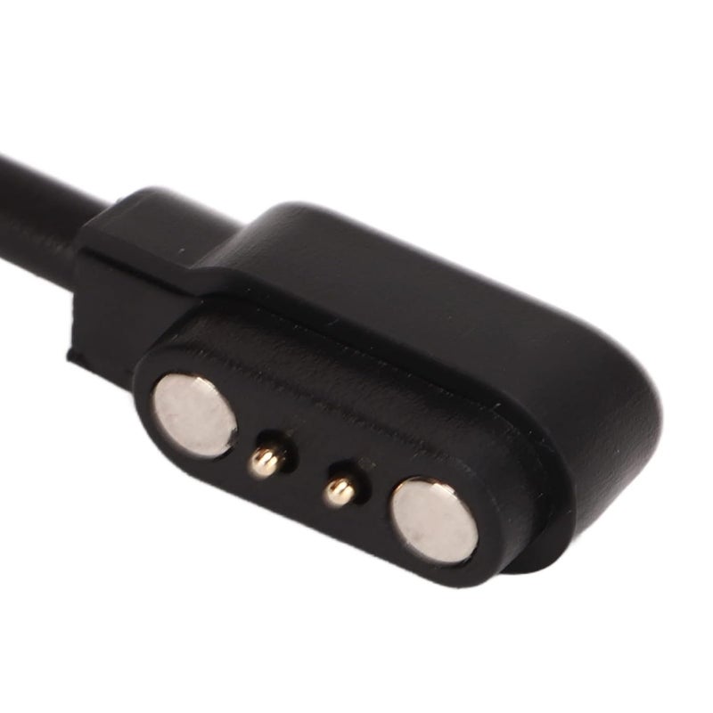 Smartwatch Charger 2 Pins Magnetic Universal Portable USB Charging Cable Black for Easy Travel Compatible with Various USB Devices (2.8‑9mm) - Image 3