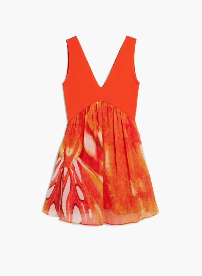 DESIGUAL Short Dress With Ethnic Print