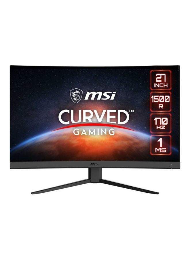 MSI G27CQ4 E2 27" Curved eSports Gaming Monitor, WQHD VA Display, 170Hz Refresh Rate, 1ms (MPRT) Response Time, 1.07B Colors, HDR Ready, Wide Color Gamut, 1500R Curvature, Adaptive Sync, 2560x1440 Resolution, 300 nits Brightness, 1800:1 Contrast Ratio, 178° Viewing Angle, DisplayPort 1.2a, 2x HDMI 2.0b, 2x USB 3.2 Ports, Flicker-Free, Low Blue Light, 9S6-3CB01T-050 Black - Image 1