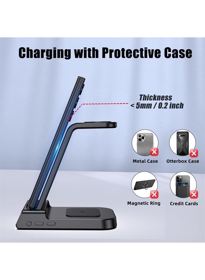 NeotrixQI Wireless Charger for Samsung Charging Station, 3 in 1 Android Phone Trio Multiple Devices Charger for Samsung S23 Ultra/Galaxy S22 Ultra/S21/Z Flip 5/Fold 5/Buds, Charger for Galaxy Watch 6/5 Pro/4/3 - Image 5
