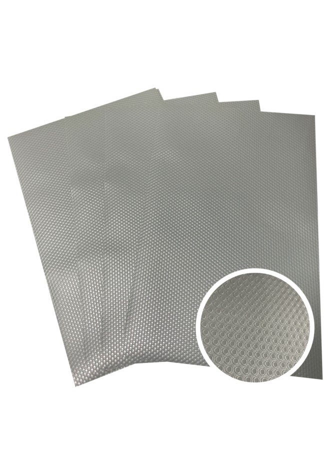 Generic Kitchen Anti-slip Mat Cuttable Dirt-resistant Refrigerator Mat Multi-piece Set Cabinet Non-slip Dining Kitchen Utensils-Color:Flat Dot Solid Gray-Specifications:45*29cm (12 Pieces)  - Image 1