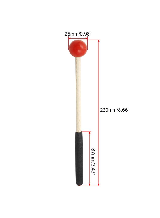 يُسلِّم مضارب إيقاعية بطول 8.66 بوصة برأس ومقبض مطاطيين، مضارب طبول خشبية للزيلوفون والجلوكنسبيل - Image 2