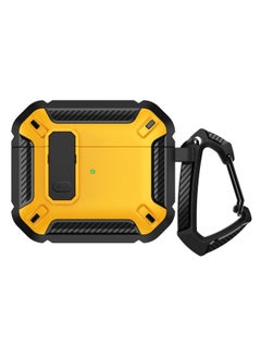 Case Cover Shield Shockproof Earphone Protective Case with Hook For AirPods 3 Black Yellow
