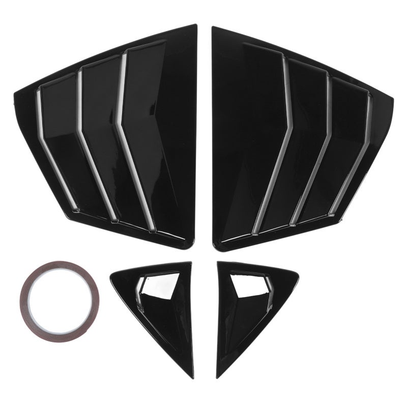 Car Window Louvers Glossy Black Automotive Grade ABS Material - Easy Installation Rear Window Louvers for Camry XV80 DIY Car Upgrade - Image 1