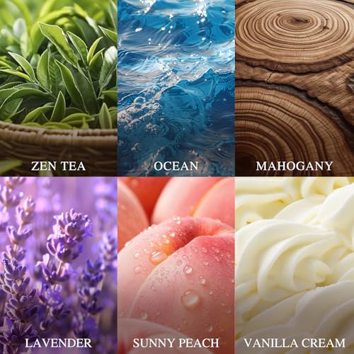 AROIC Car Air Freshener for Women, 6 Pack Air Freshener Diffuser, Hanging Air Fragrance Essential Oil Diffuser, Car Scents Accessories Cute Car Interior Decor Unisex (Light Fragrance) - Image 5