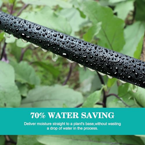 AIODE Flat Soaker Hose 15FT for Garden Beds Drip Hose Heavy Duty Save 80% Water for Vegetable Tree (15FT) - Image 3
