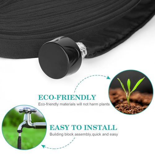 AIODE Flat Soaker Hose 15FT for Garden Beds Drip Hose Heavy Duty Save 80% Water for Vegetable Tree (15FT) - Image 5