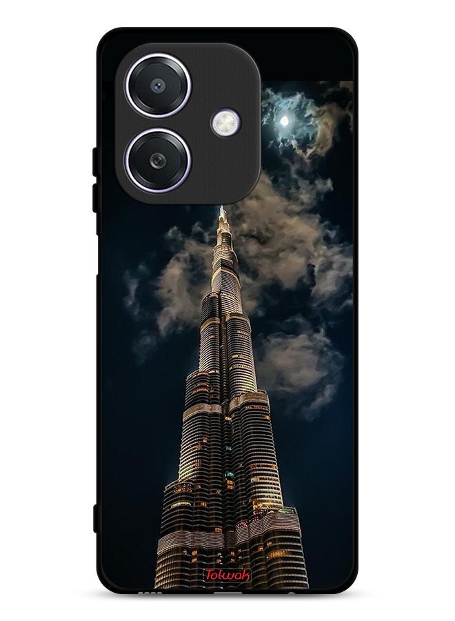 Tolwak Oppo A3x 5G Protective Case Cover Burj Khalifa In Night - Image 1