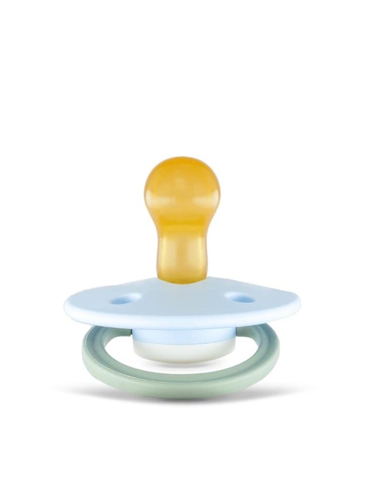 Rebael Fashion Natural Rubber Round Pacifier Size 1 - Baby 0-6M (1-pack) - Cold Pearly Dolphin - Image 2