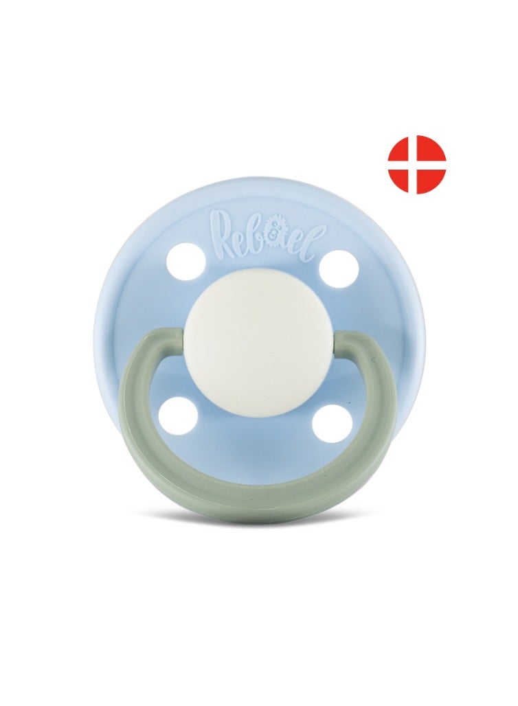 Rebael Fashion Natural Rubber Round Pacifier Size 1 - Baby 0-6M (1-pack) - Cold Pearly Dolphin - Image 3