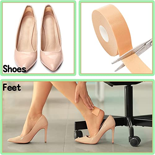 SWARG Waterproof Foot Care Sticker Heel Grip Tape Foot Care Protector Anti Slip Feet Pad Adhesive Heel Insole Cushion Shoe Tape For Skin Tape Bandages- Beige (Pack Of 1) - Image 2