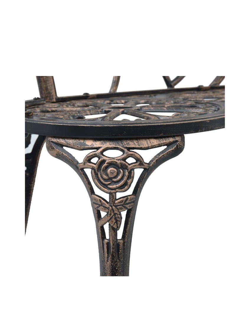 vidaxl Modern Stylish Bistro Bench 100cm Bronze Cast Aluminium  - Image 5