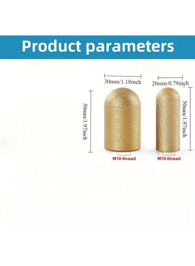 M10 رأس طحن الماس القوسي 20 مم أداة تلميع ملحومة بالفرشاة الخشنة - Image 5