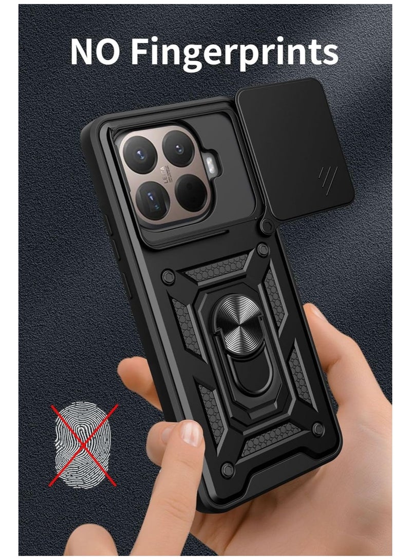 Compatible with Xiaomi 15T Pro 5G cases, featuring a sliding camera cover Heavy-duty military-grade shockproof magnetic ring mount - Image 5