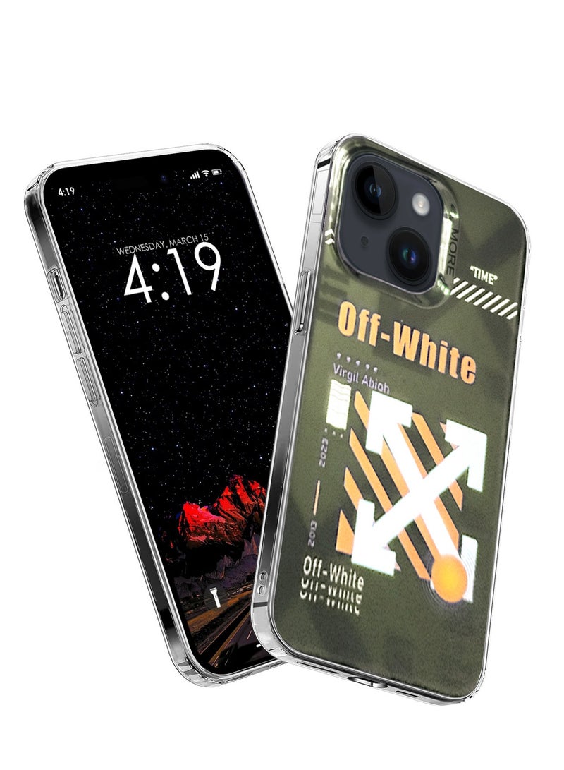 Wtech More Series Colorful Design Protective Case Cover For Apple iPhone 15 2023 Off White/Olive - Image 1