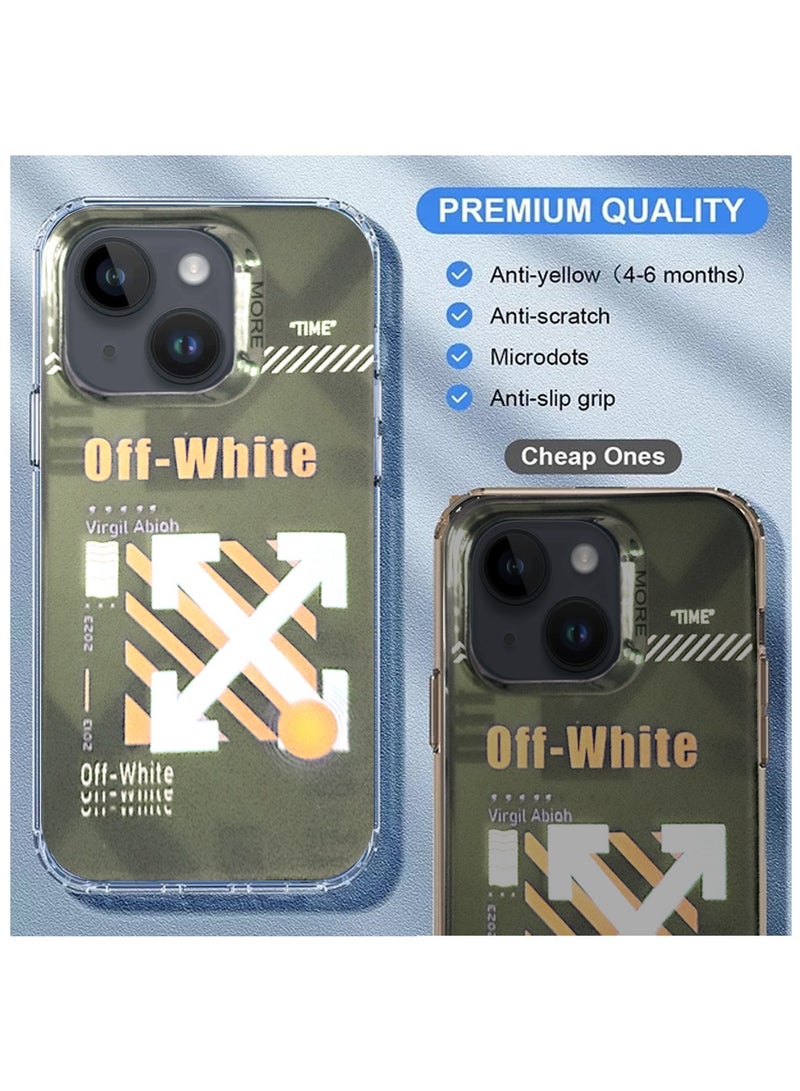 Wtech More Series Colorful Design Protective Case Cover For Apple iPhone 15 2023 Off White/Olive - Image 3