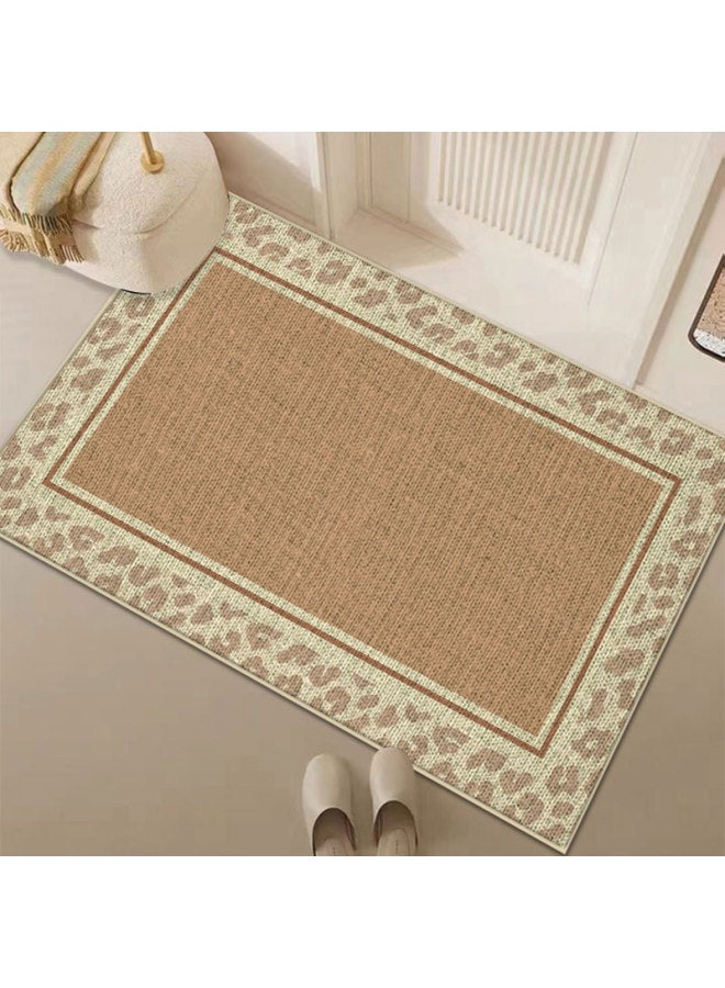 Cross-border Linen Entrance Door Mat Entry Door Non-slip Foot Mat Home Entry Kitchen Mat Water-absorbent And Stain-resistant Door Mat-Size:Flax Xingran 4-80* 120cm - Image 1