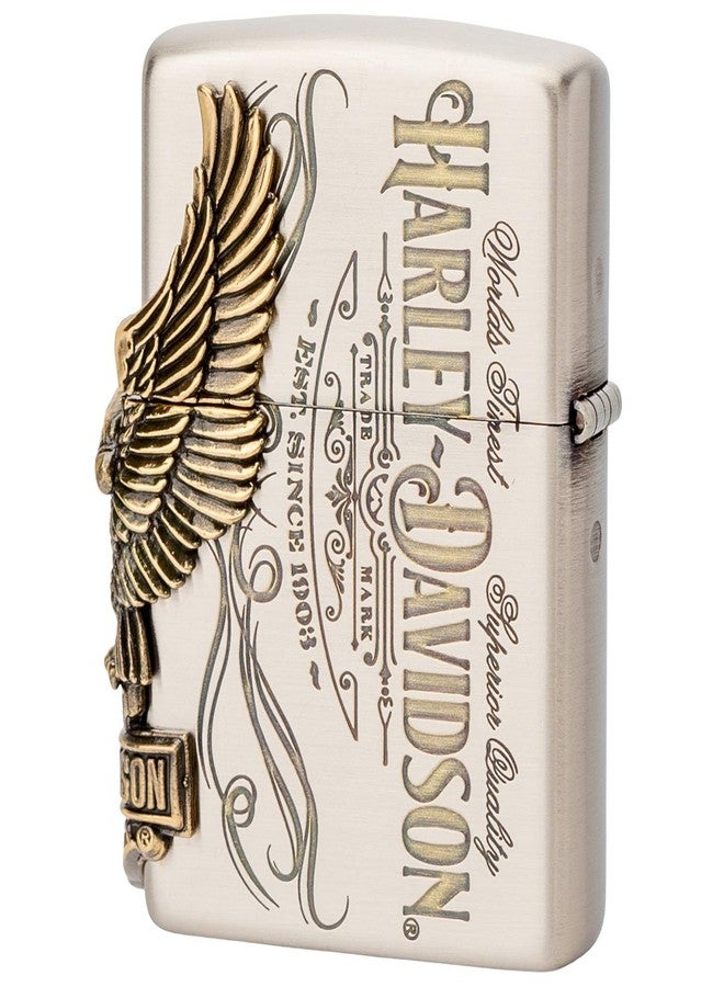 Zippo HDP-75 Lighter, Silver, Harley-Davidson Japan Limited Model, 3-Sided Processing - Image 3