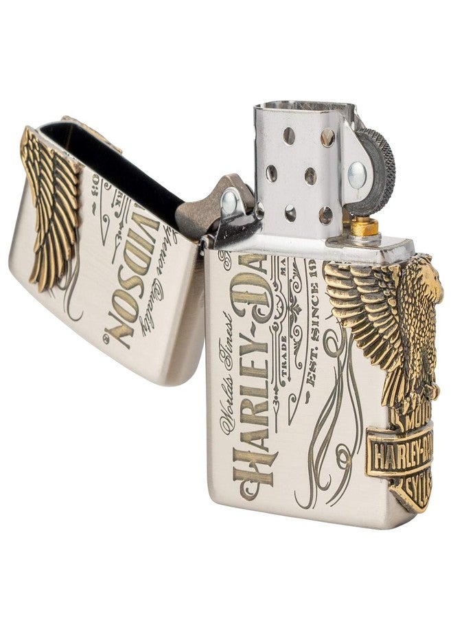 Zippo HDP-75 Lighter, Silver, Harley-Davidson Japan Limited Model, 3-Sided Processing - Image 2