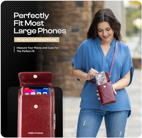 Claasico Crossbody Phone Purse for Women – RFID Phone Case Wallet w/Magnetic Closure & Separate Zipper Pocket Crossbody Bag - Image 4
