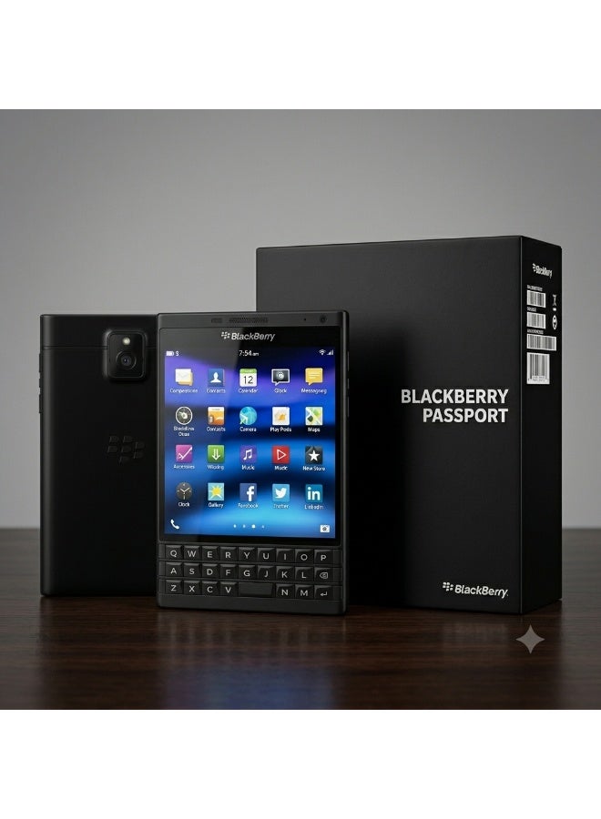 BlackBerry بلاك بيري باسبور - 32 جيجابايت، 4G LTE، شاشة مربعة بحجم 4.5 بوصة - أسود - Image 2