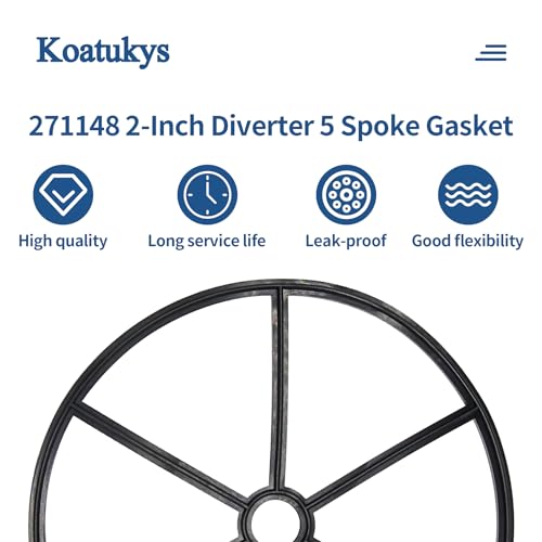 Koatukys 271148 2-Inch Diverter 5 Spoke Gasket Replacement For Pentair HiFlow Pool and Spa Multiport Valve (1/Pack) - Image 3