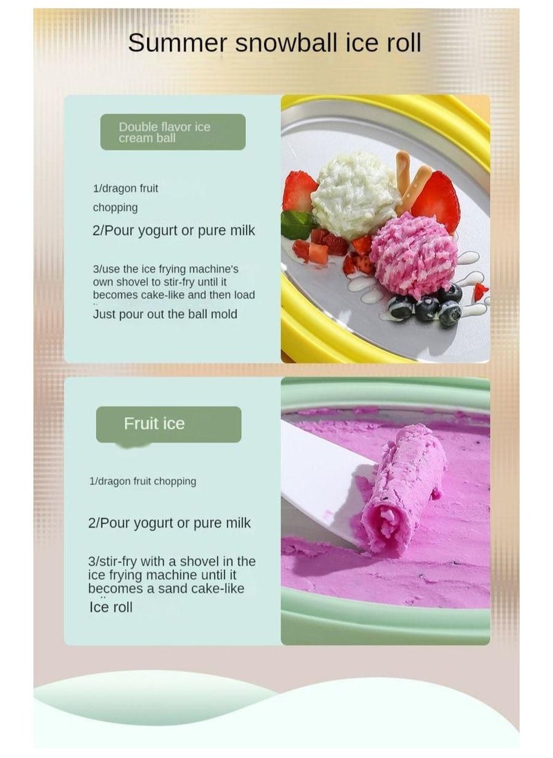 NIBEMINENT - 2-Piece Fried Ice Machine Plate For Ice-Cream Maker - Image 1