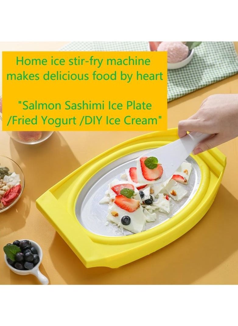NIBEMINENT - 2-Piece Fried Ice Machine Plate For Ice-Cream Maker - Image 1