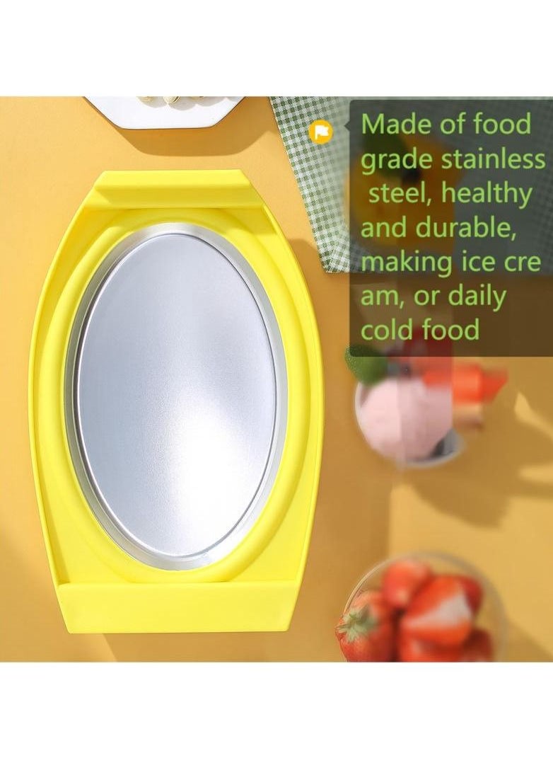 NIBEMINENT - 2-Piece Fried Ice Machine Plate For Ice-Cream Maker - Image 1