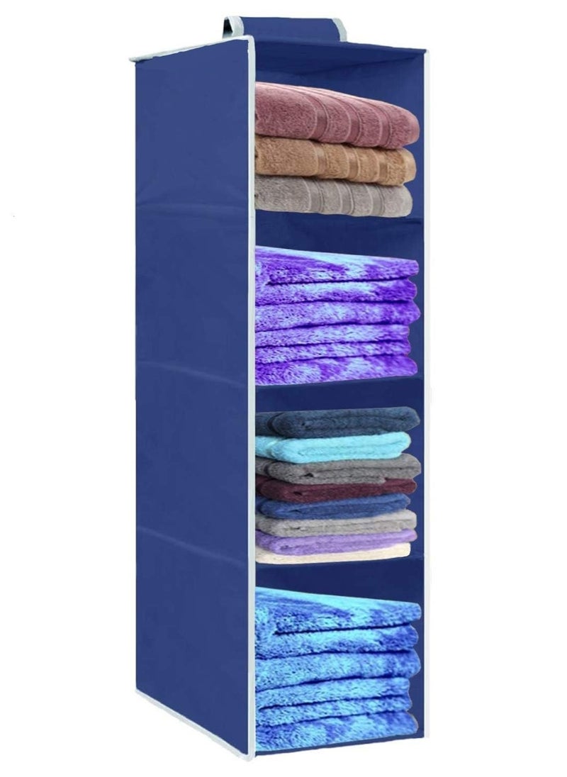 eBasket 5-shelf closet organizer made of strong, high-quality materials (blue) 