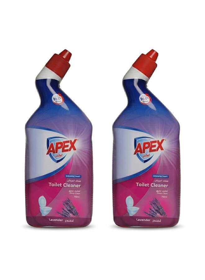 APEX منظف مرحاض أبيكس برائحة اللافندر 750 مل عرض عبوة من 2 - Image 1