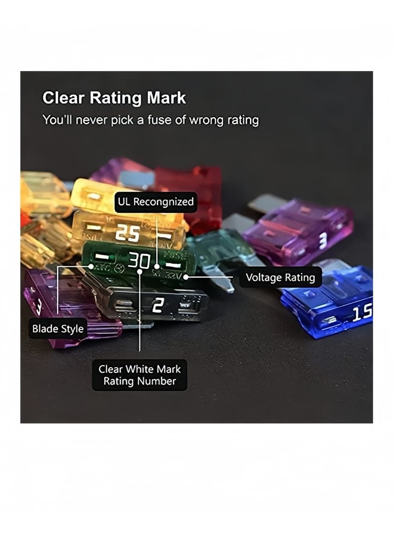 Lee Yon 220-Piece Automotive Car Fuses Kit, Auto Blade Fuse Assortment Set, Standard And Mini Car Boat Truck SUV Automotive Replacement Fuses - Image 3