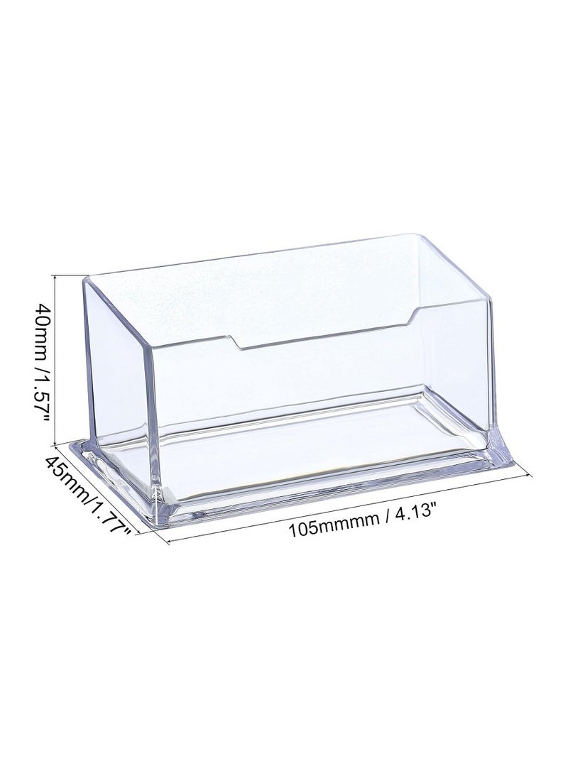 Generic Business Card Holder - 105 x 45 x 40 mm, Desktop Name Card Display Holder - Acrylic, 1 Desktop Slot, Clear  - Image 2