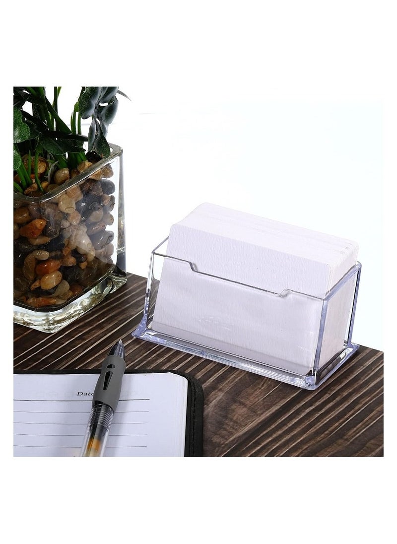 Generic Business Card Holder - 105 x 45 x 40 mm, Desktop Name Card Display Holder - Acrylic, 1 Desktop Slot, Clear  - Image 5